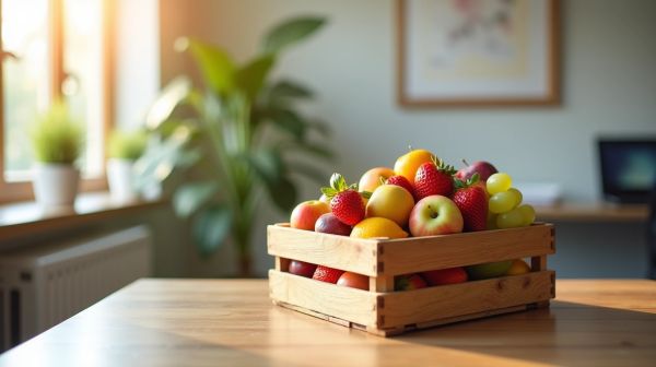 Livraison corbeille de fruits au travail : des snacks sains et gourmands pour vos collègues